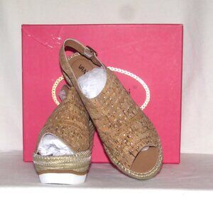 NEW Ladies VANELI Cork Wedge Heel Platform Espadrille Shoes 10 M Orig $155